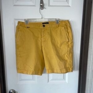 Mr Marvis Classic Yellow Flat Front Shorts for Summer